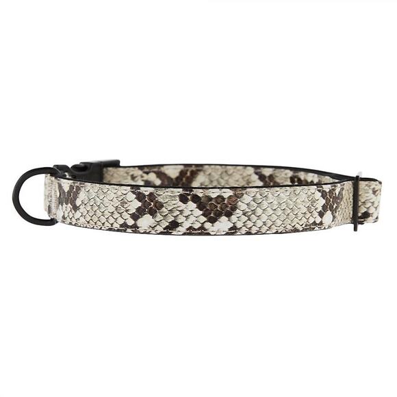 Top Paw Gray Snakeskin‎ Poly Blend Dog Collar Small 10-14 in - Picture 1 of 5